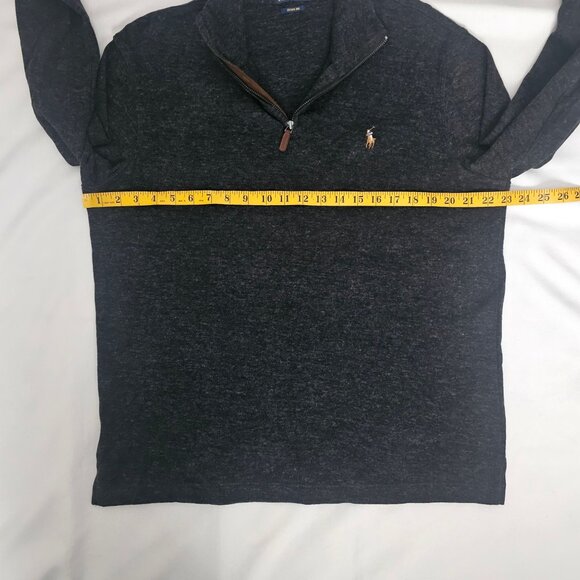 Polo Ralph Lauren Charcoal Gray Estate Rib Pullover Sweater Men's Size Medium - Picture 5 of 16